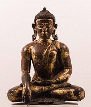 Nepalesische bronze Buddhafigur