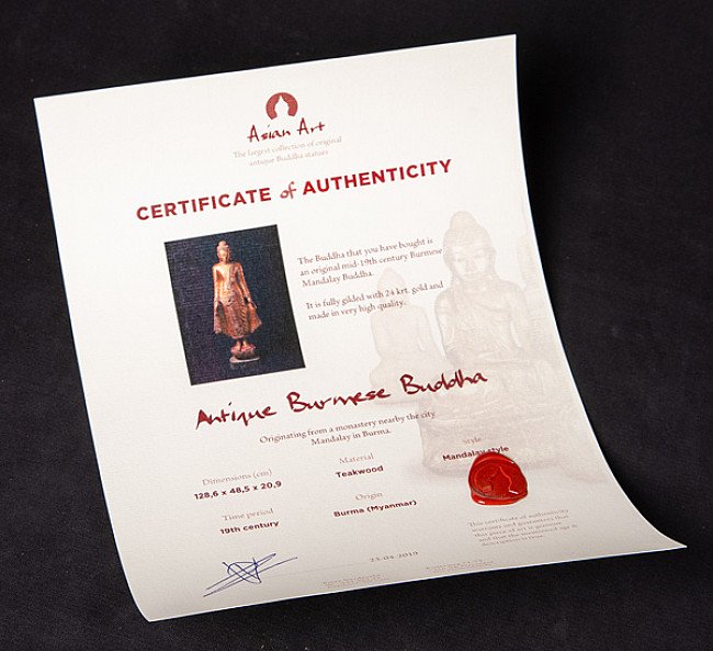 Certificate of Authenticity - Boeddhabeelden