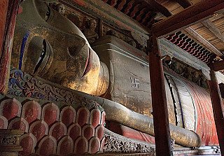 Gigantic Reclining Buddha at Dafo Temple, China