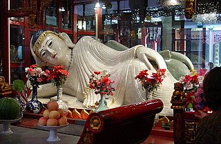 Marble Reclining Buddha at Jade Buddha Temple, China