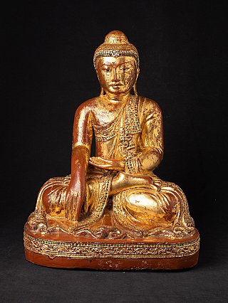 Antieke houten Mandalay Boeddha