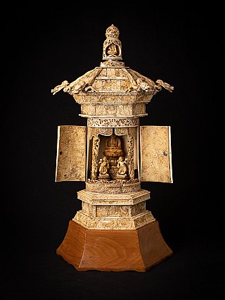 Bijzondere antieke ivoren Japanse Zushi tempel