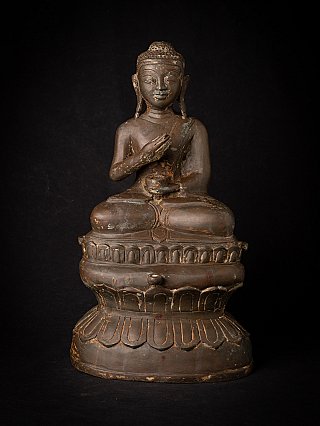 Oude bronzen Birmese Boeddha