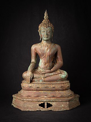Antieke bronzen Thaise Sukhothai Boeddha