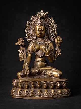 Oude bronzen Nepalese witte Tara