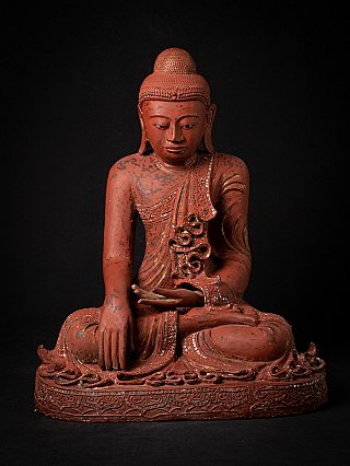 Oude houten Birmese Mandalay Boeddha