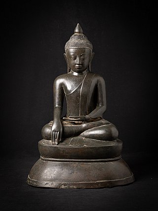 Zeer bijzonder Birmees bronzen Boeddhabeeld