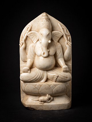 Antiek marmeren Ganesha beeld