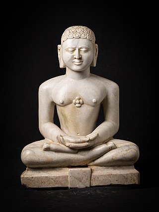 Bijzonder antiek marmeren Jain beeld