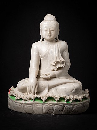 Oud Birmees marmeren Boeddhabeeld