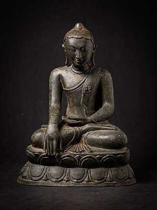 Zeer mooie oude bronzen Bagan Boeddha