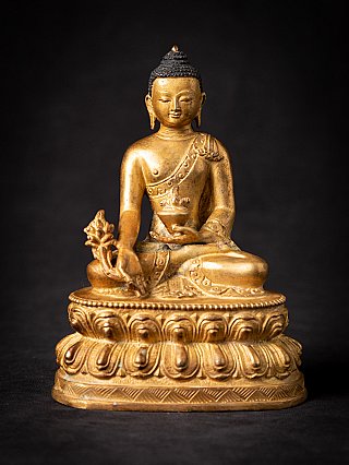 Oude bronzen Nepalese Medicijnboeddha