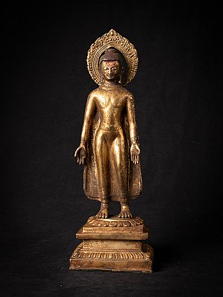 Antieke bronzen Nepalese Boeddha