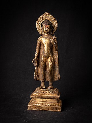 Antieke bronzen Nepalese Boeddha
