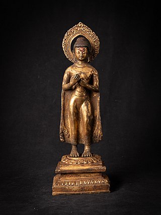 Antieke bronzen Nepalese Boeddha