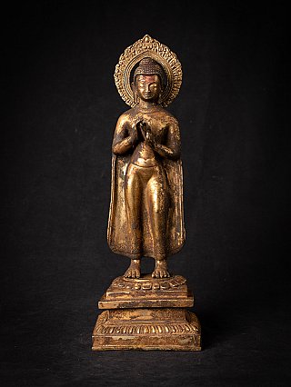 Antieke bronzen Nepalese Boeddha
