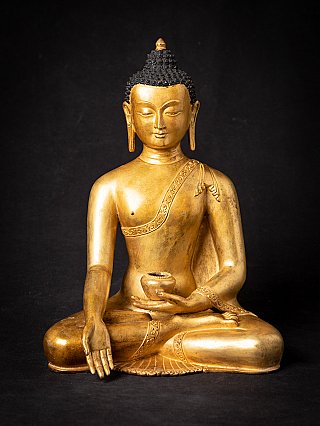 Oude bronzen Nepalese Boeddha