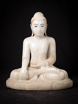 Bijzondere antieke marmeren Mandalay Boeddha