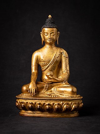 Oude bronzen Nepalese Boeddha