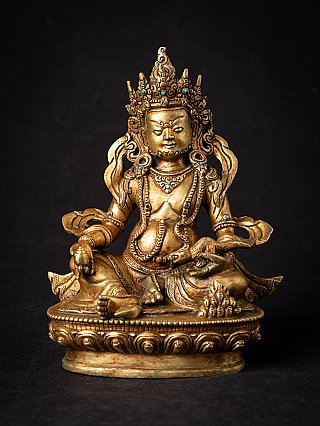 Oud bronzen Nepalees Kuber beeld