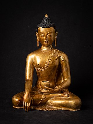Oude bronzen Nepalese Boeddha