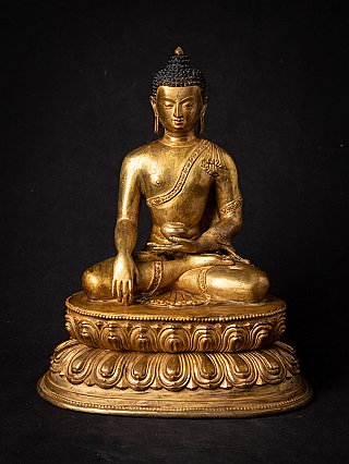 Oude bronzen Nepalese Boeddha