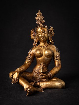 Oude bronzen Nepalese Basundhara