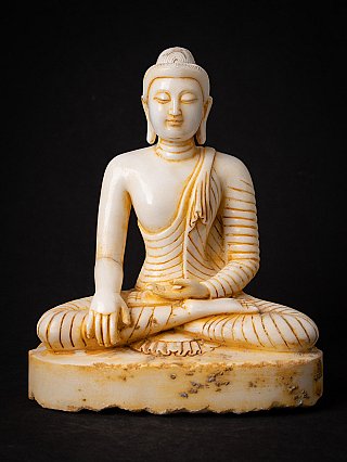 Oude marmeren Chinese Boeddha