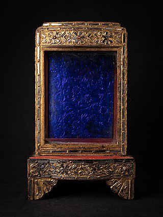Antieke houten Birmese tempel