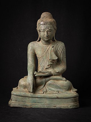 Oude bronzen Birmese Boeddha