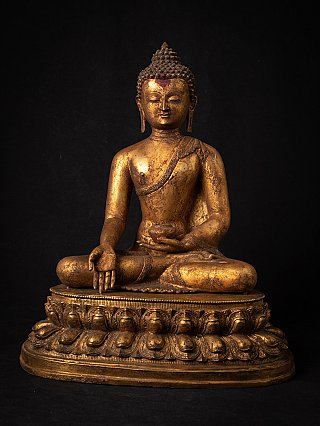 Oude bronzen Nepalese Boeddha