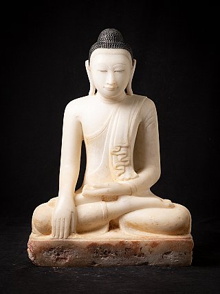 Bijzondere antieke marmeren Mandalay Boeddha