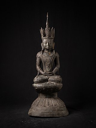 Groot antiek bronzen Arakan Boeddhabeeld